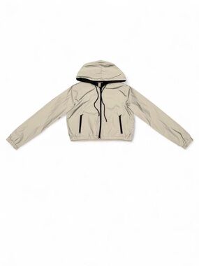 Forever 21 Reflective Hooded Bomber Jacket with Black Trim